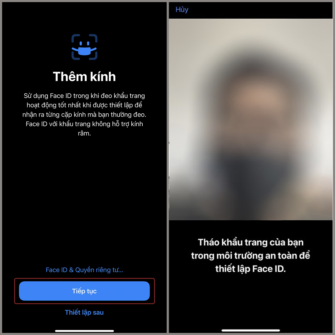 Mở khóa iPhone khi đeo khẩu trang Mở khóa iPhone khi đeo khẩu trang
