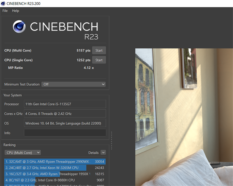Điểm Cinebench R23 của ThinkPad P14s G2. Điểm Cinebench R23 của ThinkPad P14s G2.