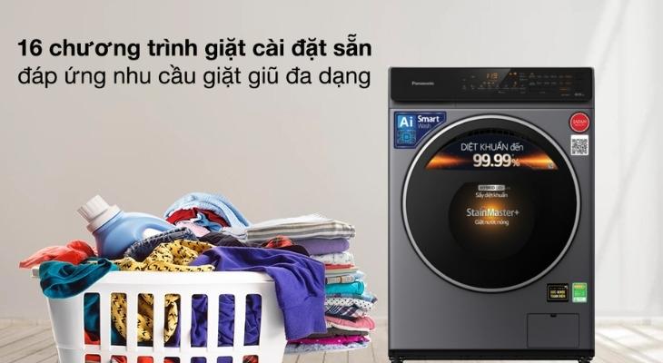 Tích hợp 16 chương trình giặt phù hợp với nhu cầu 