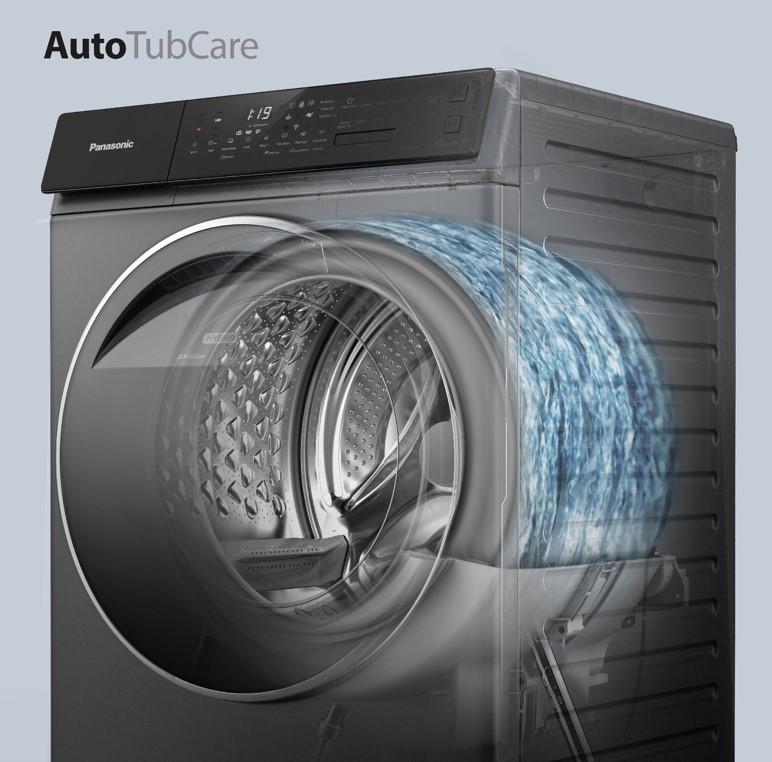 Máy giặt Panasonic Inverter 9.5 Kg NA-V95FC1LVT có tính năng vệ sinh tự động lồng giặt Auto Tub Care