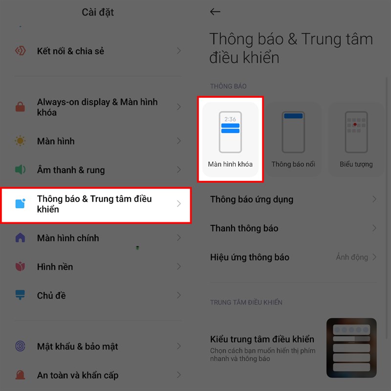 Cách tắt thông báo trên màn hình khóa điện thoại Xiaomi