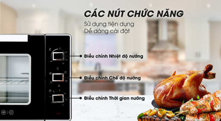 9 công dụng của lò nướng Sanaky mang lại cho người dùng > Lò nướng Sanaky với những nút chức năng tiện lợi, dễ sử dụng