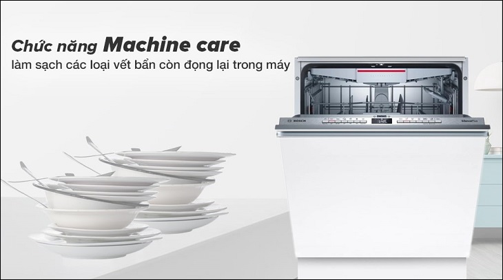 9 công dụng tuyệt vời của máy rửa chén đem lại cho gia đình bạn > Máy rửa chén âm tủ Bosch SMV4ECX14E giúp rửa chén dĩa sạch hơn