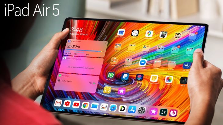 Có nên mua iPad Air 5? Đánh giá iPad Air 5 (2022) cực đáng trông đợi > Màn hình thiết kế không đổi