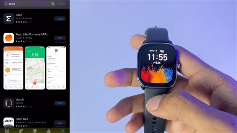 Kết nối Amazfit GTS 4 Mini với smartphone thông qua ứng dụng Zepp