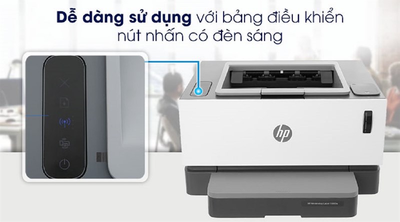 Máy In Laser Trắng Đen HP Neverstop Laser 1000w Wifi (4RY23A)