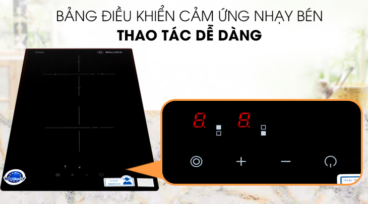 Bếp hồng ngoại âm nào tốt? Nên mua bếp hồng ngoại âm hãng nào? > ​Bếp hồng ngoại đôi lắp âm Malloca MDR 302 sử dụng bảng điều khiển cảm ứng nhạy bén, giúp bạn thao tác dễ dàng, chuẩn xác