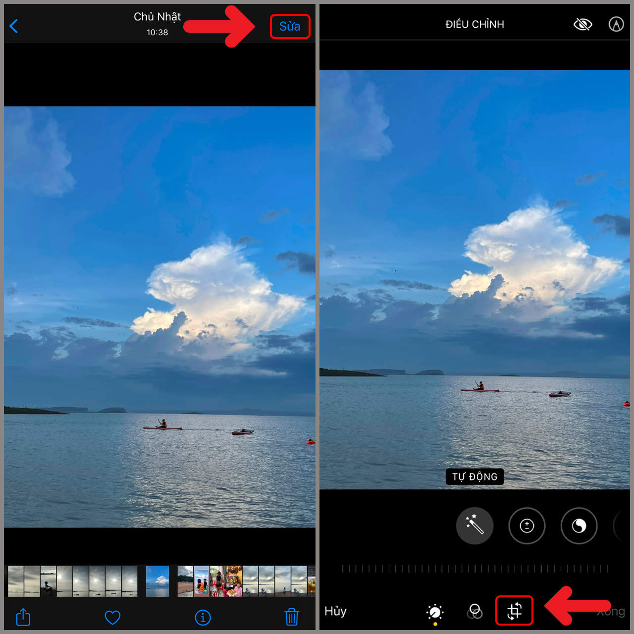 Cách xoay ảnh không bị cắt trên iPhone