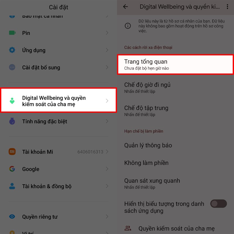 Cách giới hạn thời gian sử dụng ứng dụng trên điện thoại Xiaomi