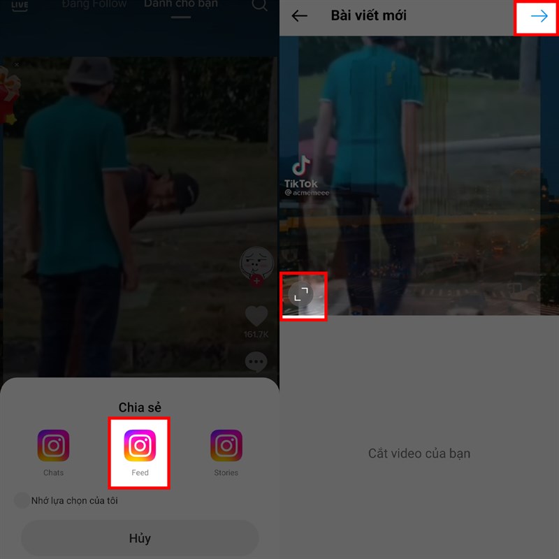 Cách đăng video TikTok lên Instagram Cách đăng video TikTok lên Instagram