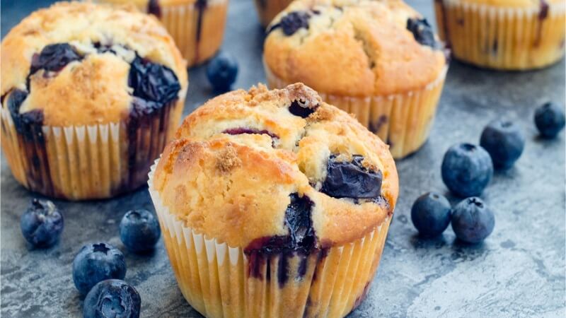 Bánh muffins việt quất yogurt xốp mềm, thơm béo