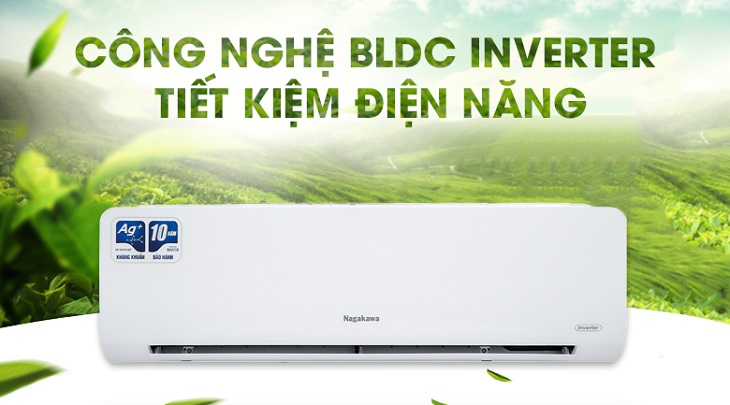 Công nghệ BLDC Inverter trên máy Nagakawa, giúp tiết kiệm điện năng vượt trội