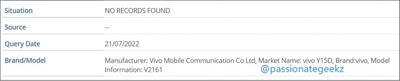 Vivo Y15D lộ thông tin sắp ra mắt Vivo Y15D lộ thông tin sắp ra mắt