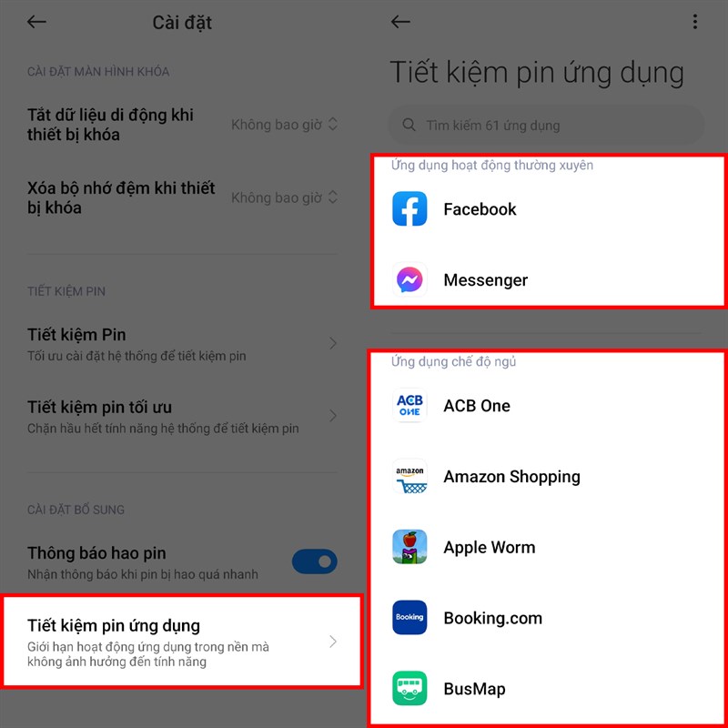 Cách tiết kiệm pin ứng dụng trên điện thoại Xiaomi 