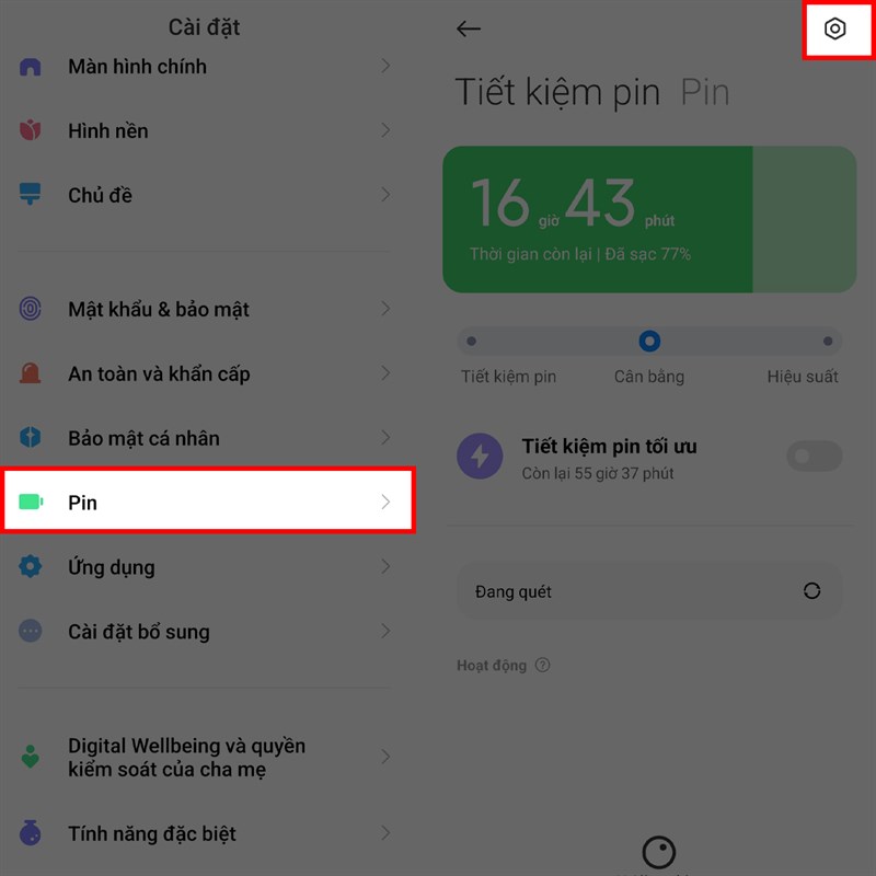 Cách tiết kiệm pin ứng dụng trên điện thoại Xiaomi 