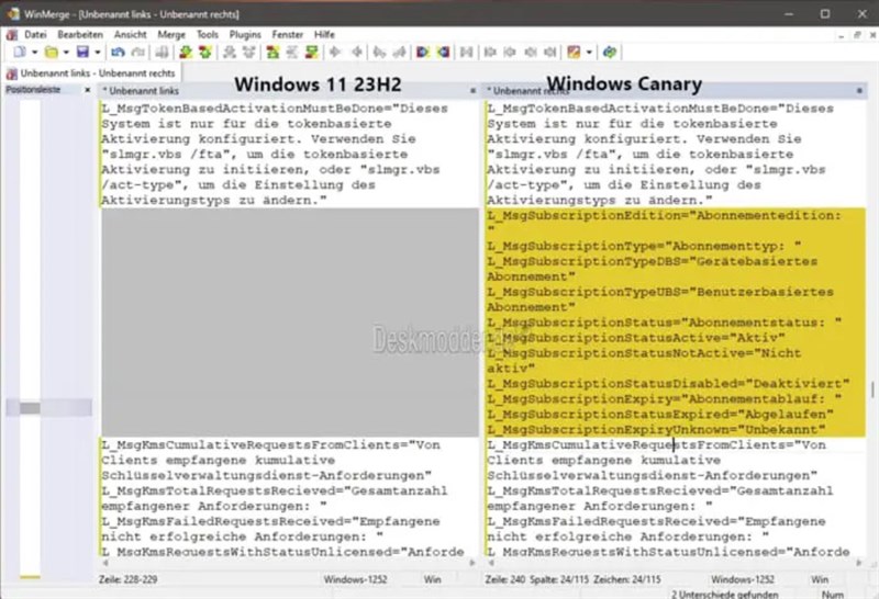 Trang web Deskmodder của Đức đã phát hiện tệp cấu hình INI của phiên bản thử nghiệm sớm Windows Canary (khả năng cao là Windows 12). Nguồn: Deskmodder.