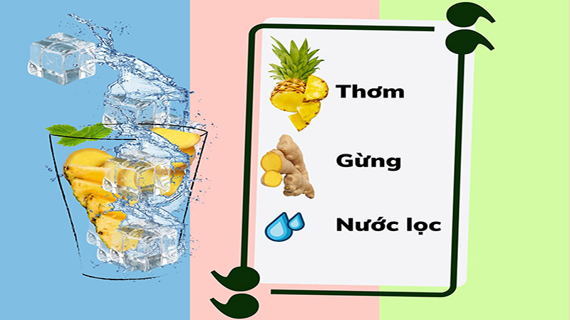 Công thức mix giữa thơm và gừng