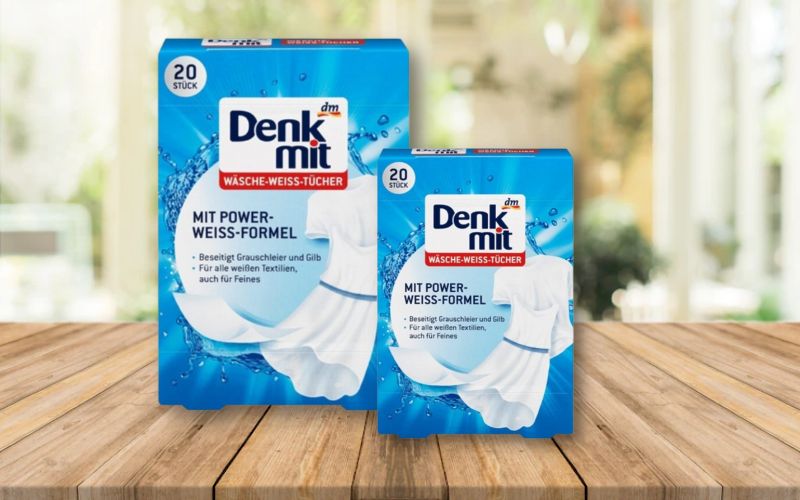 Bao bì, thiết kế giấy tẩy trắng quần áo Denkmit có gì đặc biệt?
