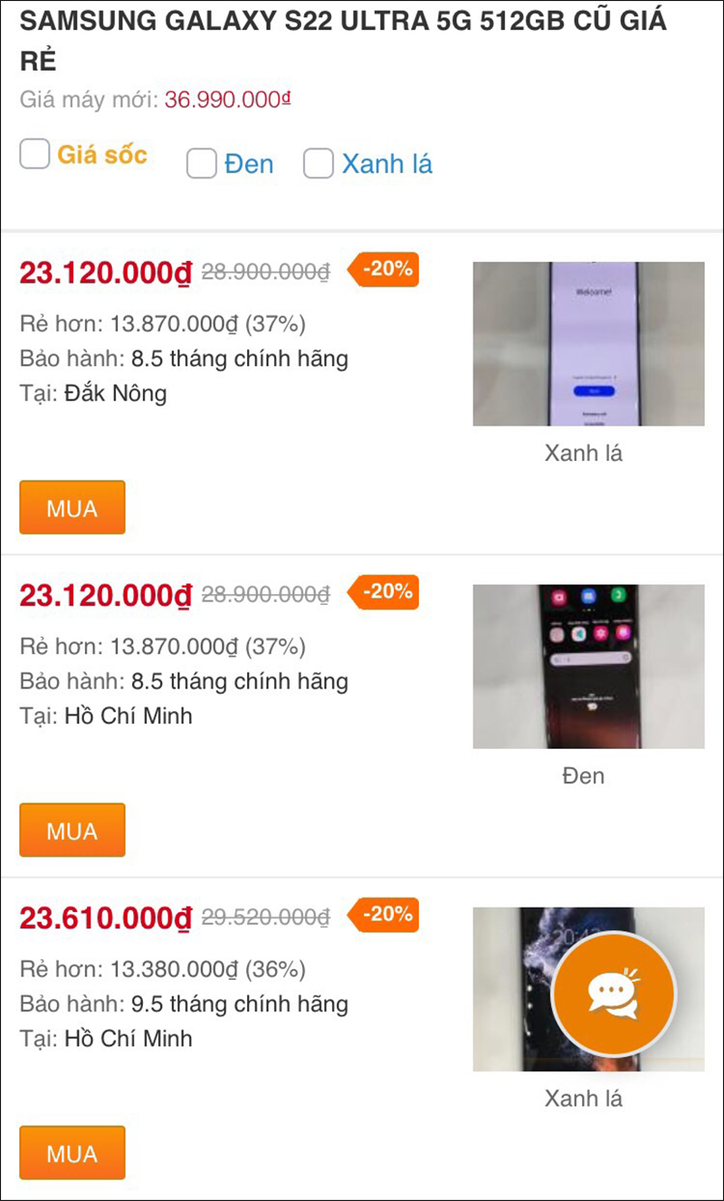 Samsung Galaxy S22 Utra 5G 512GB cũ Samsung Galaxy S22 Utra 5G 512GB cũ