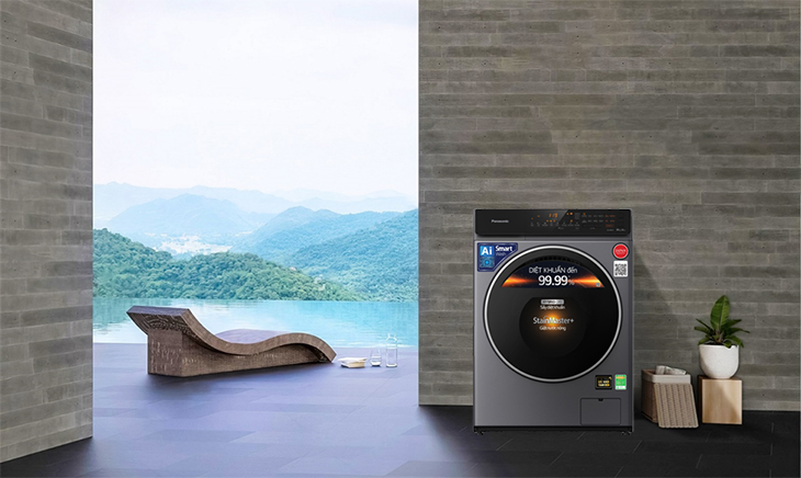 Tổng quan máy giặt cửa trước mới Panasonic 2022 có gì hot? > Máy giặt Panasonic tích hợp trí tuệ nhân tạo AI