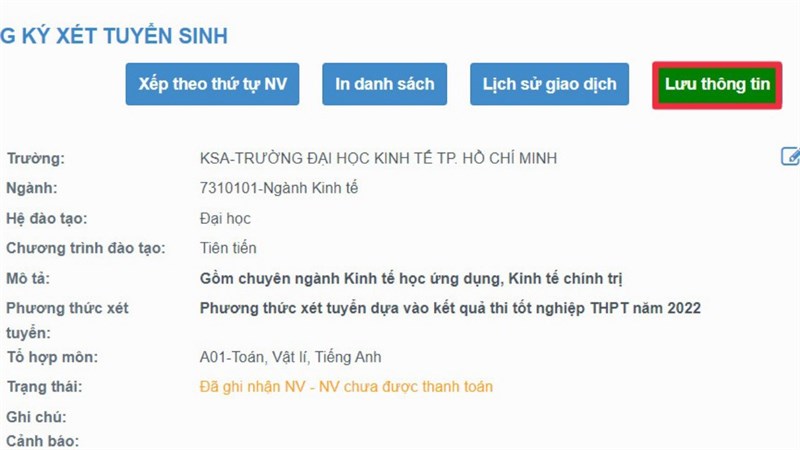 Cách đăng ký nguyện vọng đại học trực tuyến năm 2022