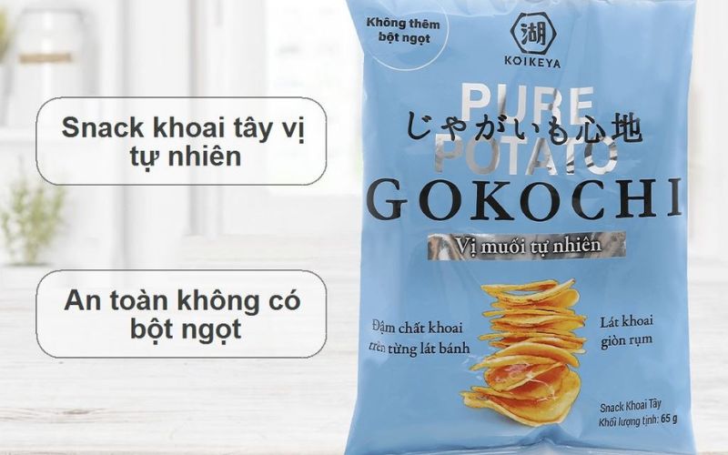 Hướng dẫn sử dụng snack khoai tây vị muối Gokochi