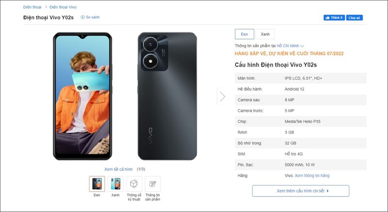 Vivo Y02s bất ngờ xuất hiện với trạng thái Vivo Y02s bất ngờ xuất hiện với trạng thái