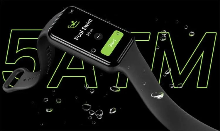 Hệ số chống nước 5 ATM của Amazit Band 7