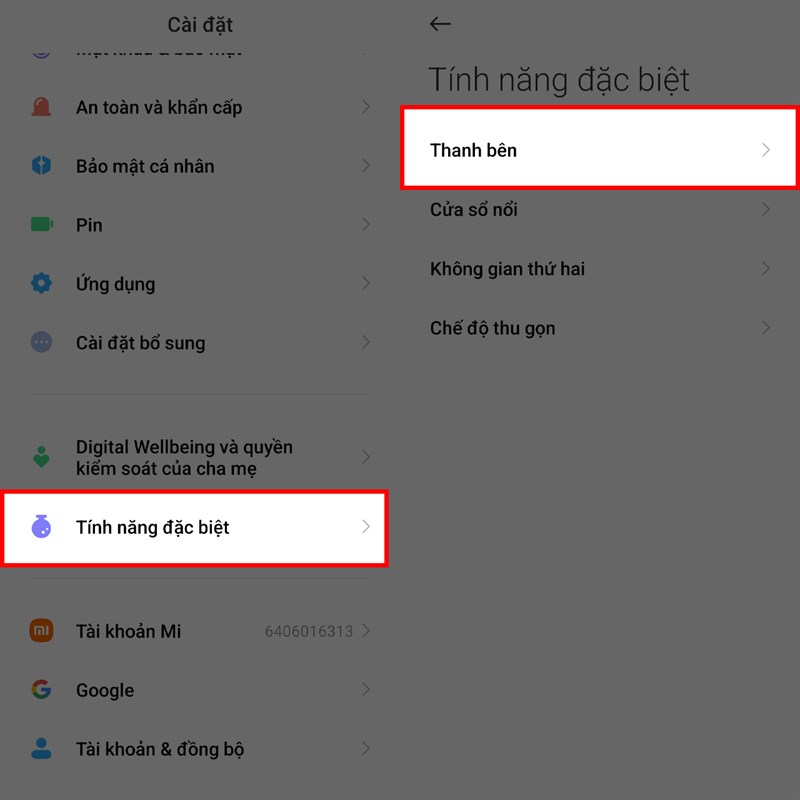 Cách bật thanh bên thông minh trên điện thoại Xiaomi