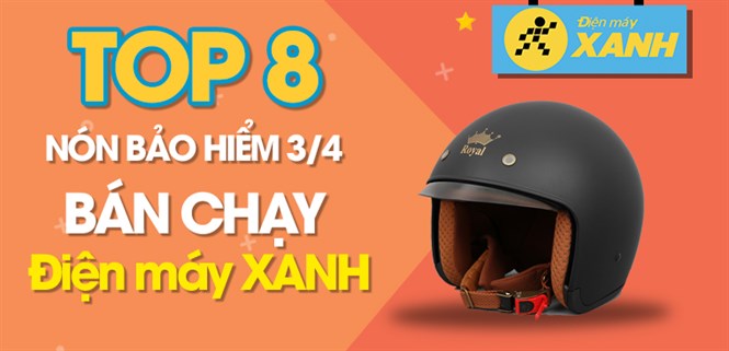 Top 8 nón bảo hiểm 3/4 bán chạy tại Điện máy XANH
