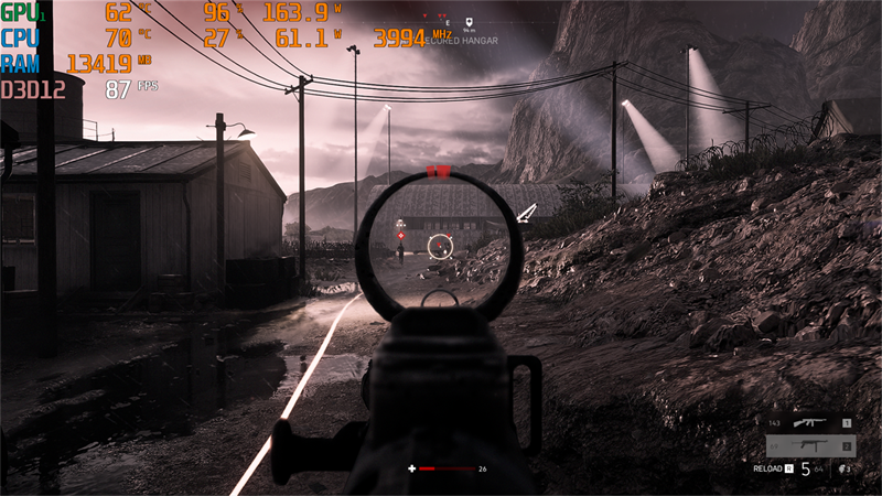 Trải nghiệm game Battlefield V (2K, max setting) trên ASUS ROG Strix SCAR 17 SE.