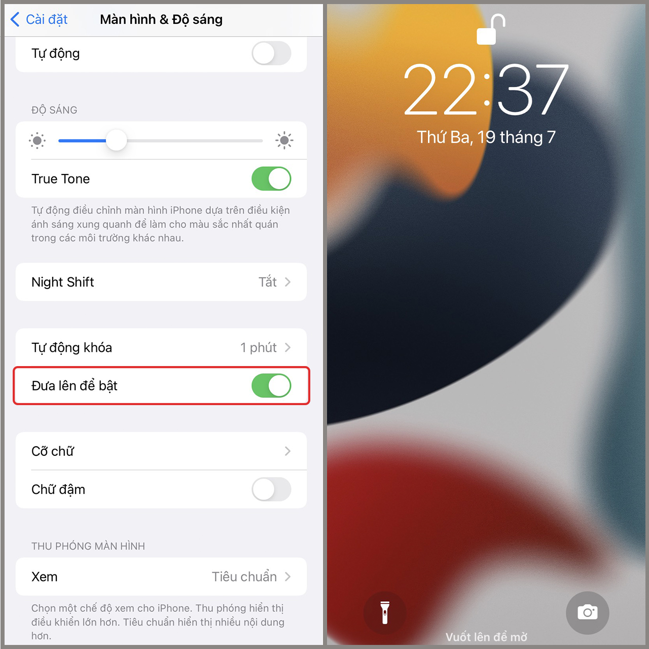 Cách bật đánh thức màn hình iPhone Cách bật đánh thức màn hình iPhone