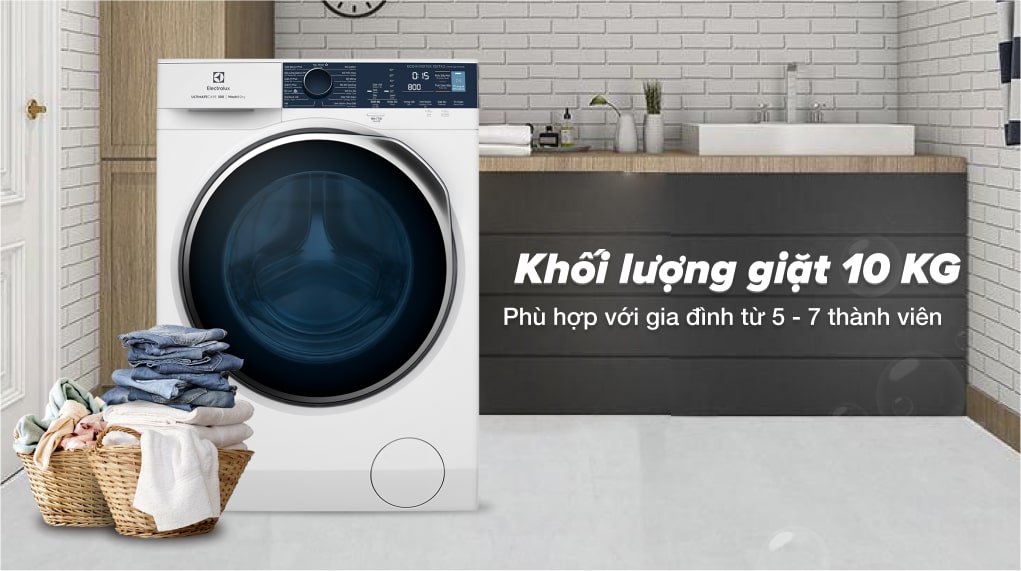 Tổng hợp kích thước máy giặt Electrolux 10kg thông dụng nhất > Kích thước máy giặt 10kg lồng ngang và lồng đứng