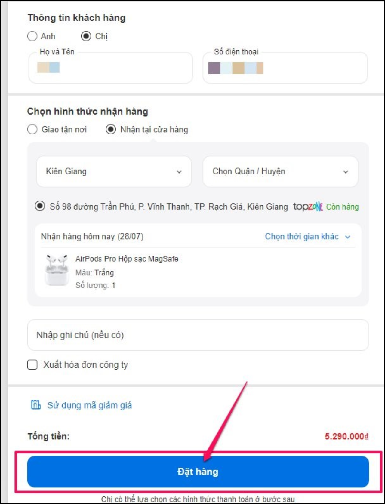 Nhập Mã SPPMWG: Giảm trực tiếp 10% tối đa 100.000đ cho đơn từ 0Đ. Nhập Mã SPPMWG: Giảm trực tiếp 10% tối đa 100.000đ cho đơn từ 0Đ.