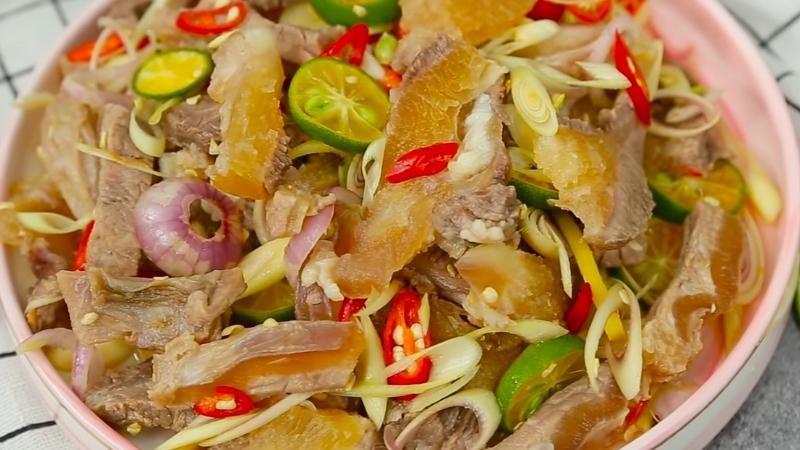 How to make beef tendon with lemongrass and chili is very attractive and delicious