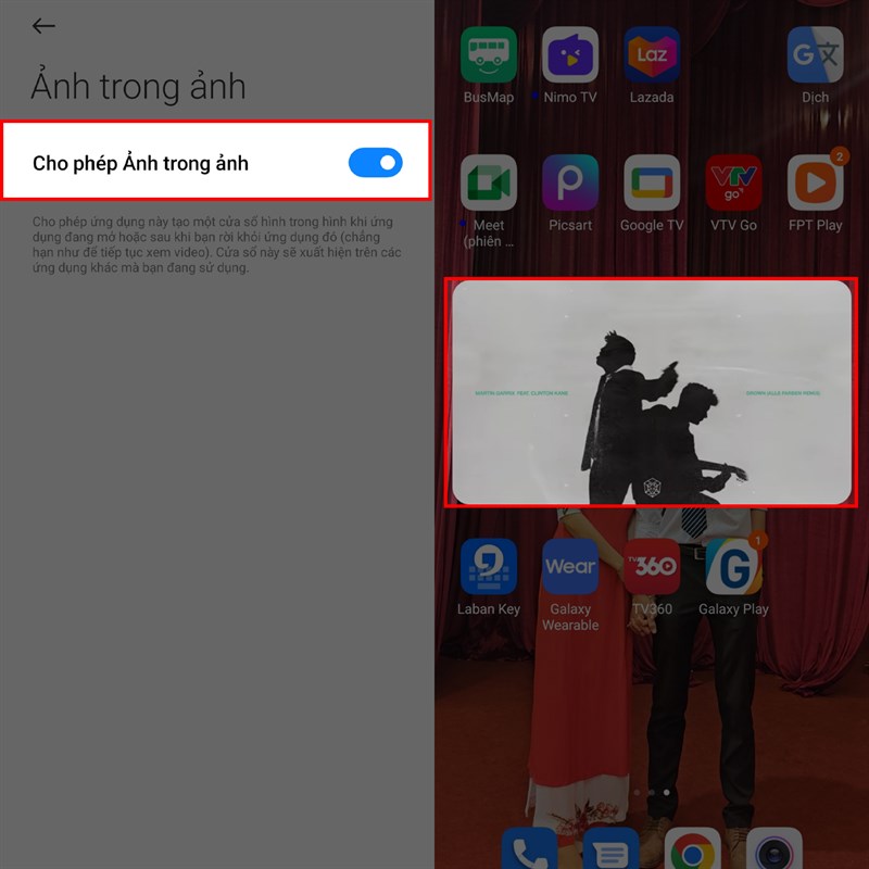 Cách bật tính năng hình trong hình trên điện thoại Xiaomi