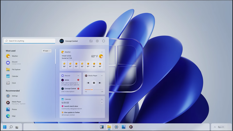 Kỳ vọng Windows 12 Concept: Giao diện trực quan hơn, cập nhật miễn phí