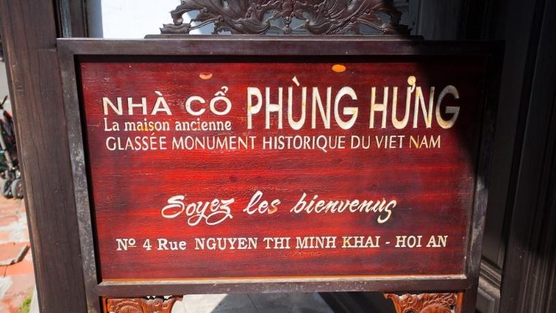 Vị trí nhà cổ Phùng Hưng, Hội An