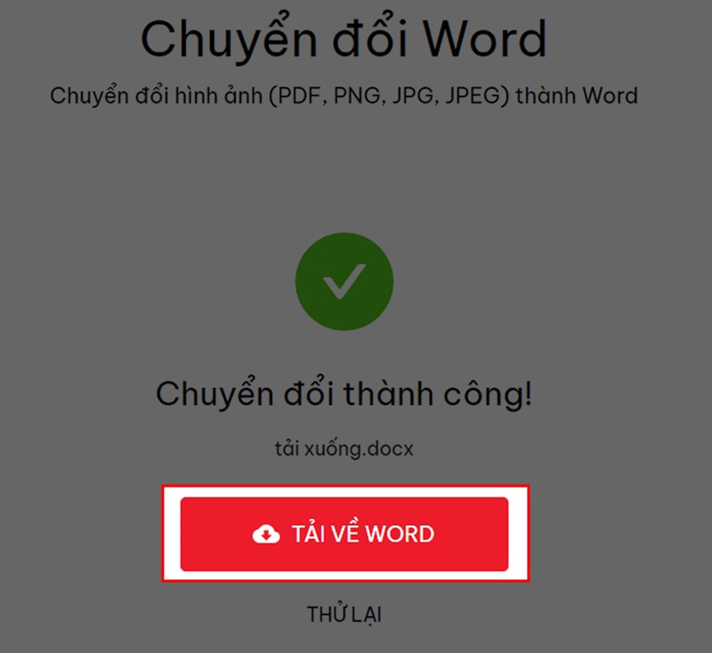Cách chuyển ảnh thành file Word