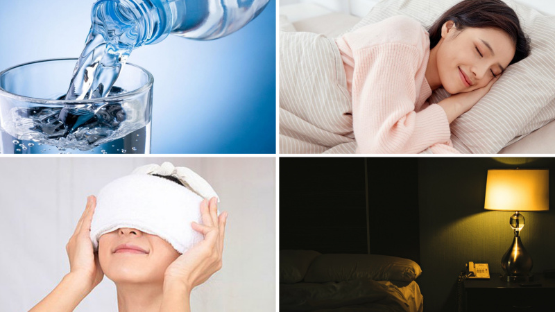 Uống đủ nước, ngủ đủ giấc, chườm nóng, chườm lạnh có thể làm giảm đau đầu
