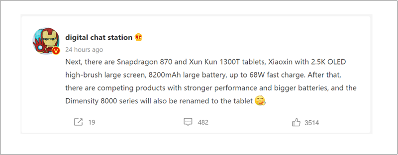 Thông số kỹ thuật chính của Lenovo Xiaoxin Pad Pro 2022 bị rò rỉ