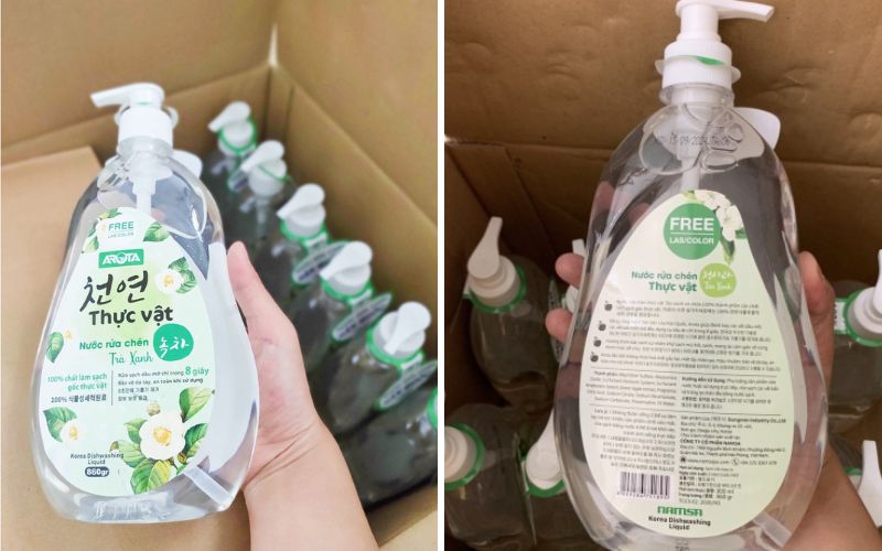 Nước rửa chén thực vật Arota hương trà xanh Nước rửa chén thực vật Arota hương trà xanh