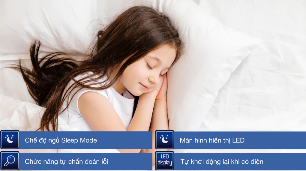 8 lý do nên mua máy lạnh Funiki cho gia đình của bạn > Chế độ Sleep Mood