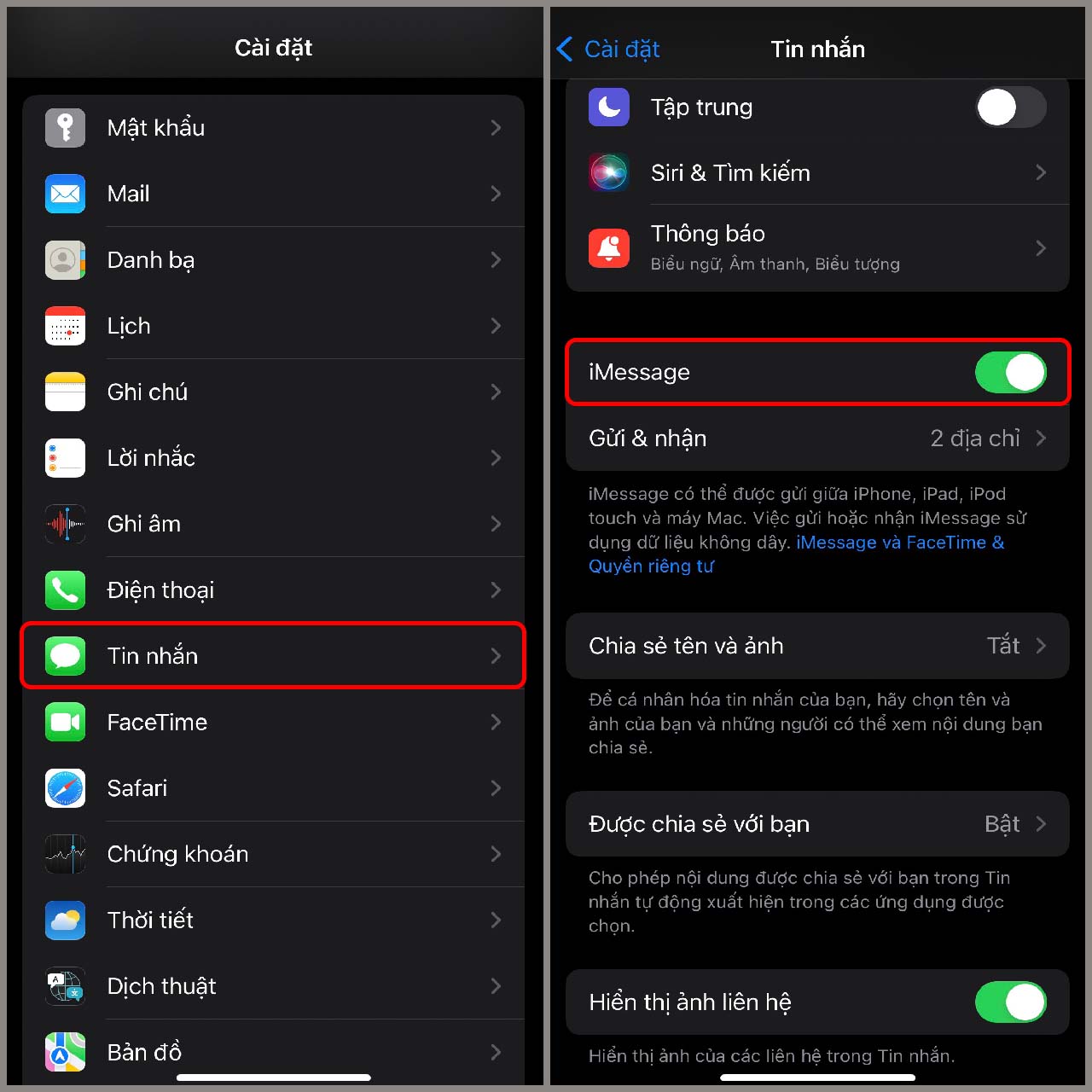 Cách kích hoạt iMessage trên iPhone