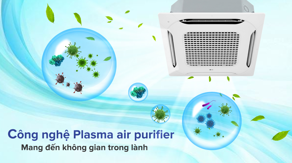 Máy lạnh âm trần LG 5 HP ATNQ48GMLE7 (3 pha) sở hữu công nghệ lọc không khí Plasma air purifier lọc sạch bụi bẩn