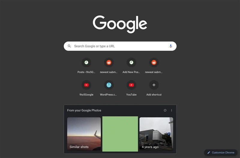 Hình ảnh Google Chrome xuất hiện ảnh kỷ niệm từ Photos Hình ảnh Google Chrome xuất hiện ảnh kỷ niệm từ Photos