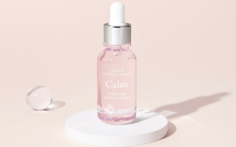 Serum rau má 9Wishes Calm Ampule dịu da trị mụn 25ml