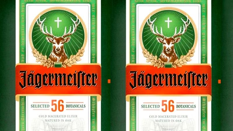 Nhãn chính của chai Jagermeister