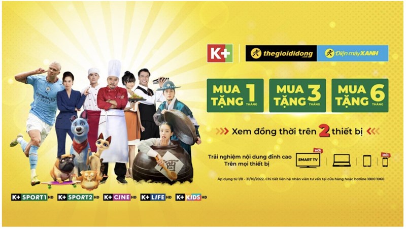 Tận hưởng trọn vẹn ngoại hạng Anh và nhận ưu đãi HOT từ truyền hình K+
