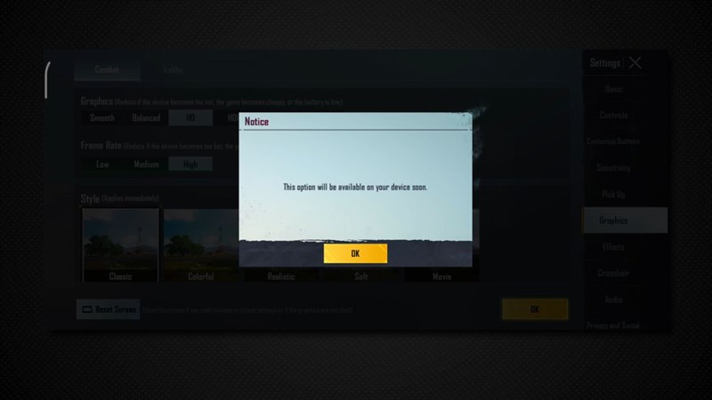 PUBG trên Redmi K50 không thể bật đồ họa HDR và tốc độ khung hình cũng bị giới hạn ở mức 30 FPS. PUBG trên Redmi K50 không thể bật đồ họa HDR và tốc độ khung hình cũng bị giới hạn ở mức 30 FPS.